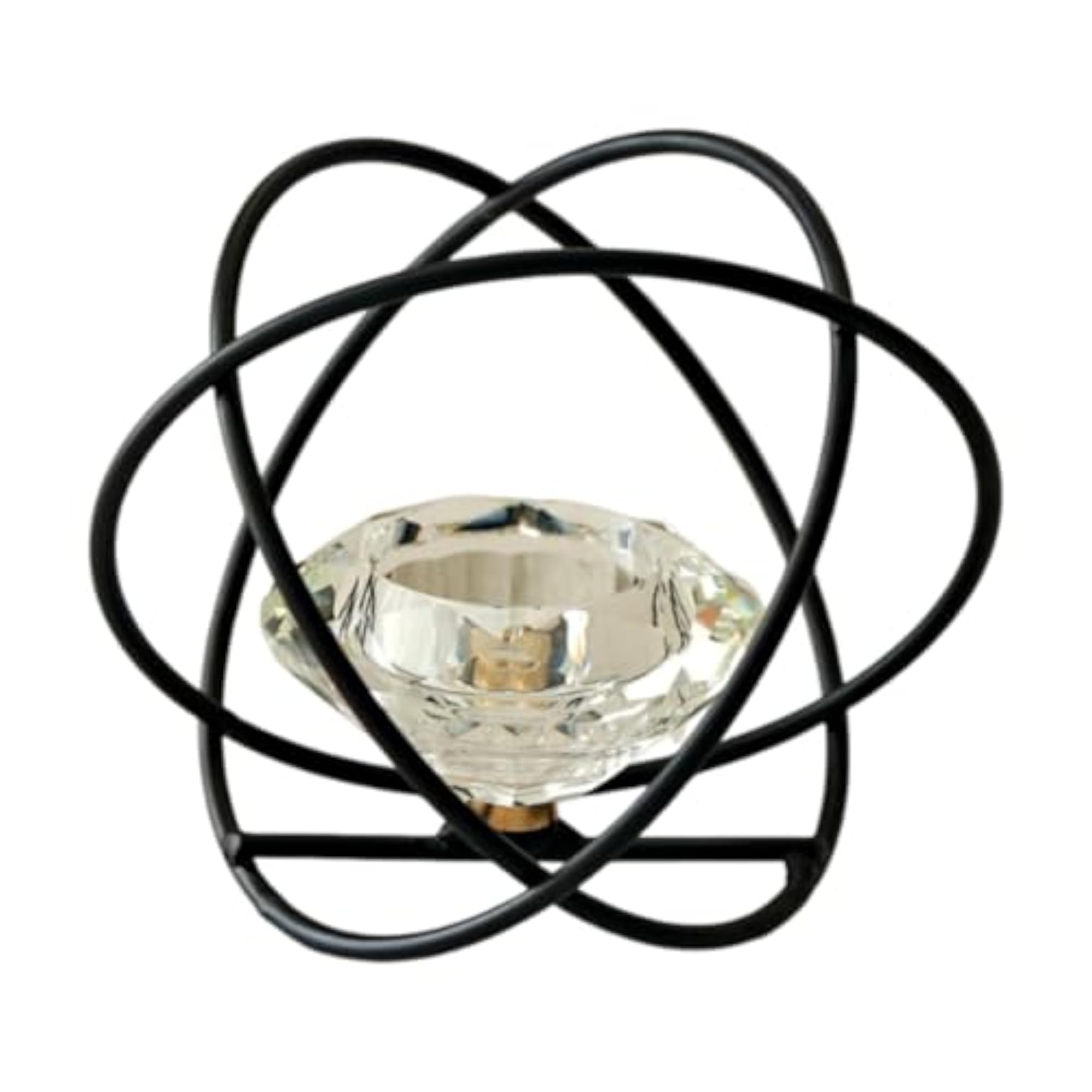 Modern Black Tea Light Candle Stand, Elegant Decor